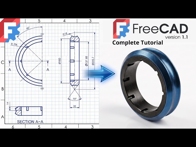 FreeCAD 1.1 Tutorial For Beginners #168