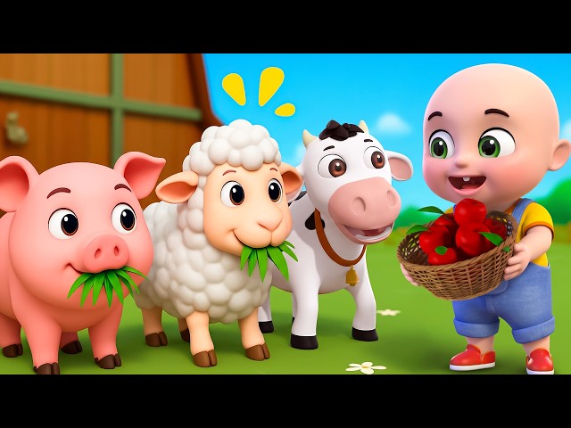 Animals Farm Song | Baby Feed The Farm Animals | Baby Cartoon and Kids Songs | Baby Bobo