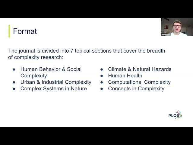 PLOS Complex Systems Editorial Board Welcome Webinar - November 2023 - Session 1