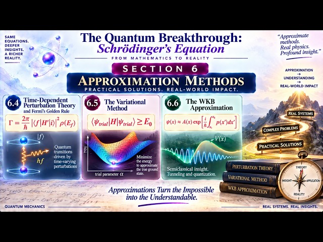 The Schrödinger Equation: Approximations — Perturbation Theory, Variational Method
