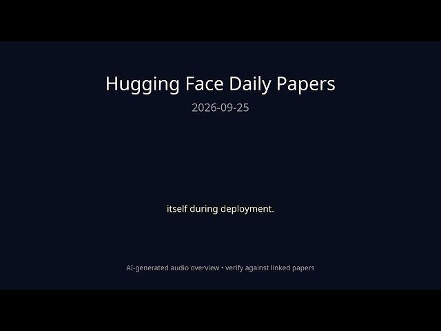 Hugging Face Daily Papers — 2026-09-25