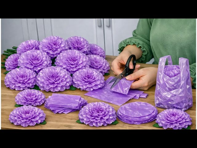 Turn Plastic Bags into Gorgeous FlowersSimple🌸DIY Craft