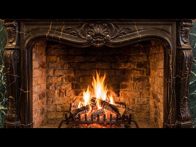 🔥 Luxury Fireplace 4K UHD  Relaxing Crackling Fire Sounds & Cozy Ambience