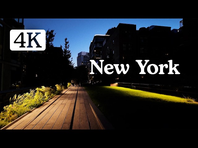 A Beautiful Evening on the High Line | NYC Walking Tour 4K