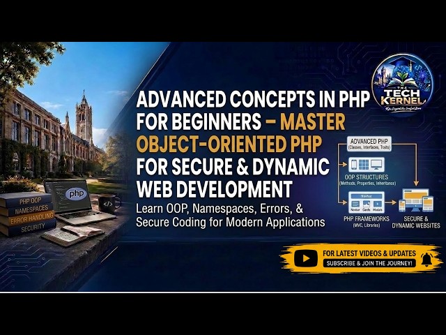 Advanced PHP Tutorial for Beginners & Developers | PHP Advance Concepts | The Tech Kernel