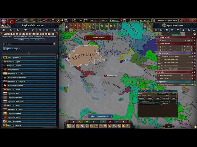 Eu5 Ottomans. Testing new mod.