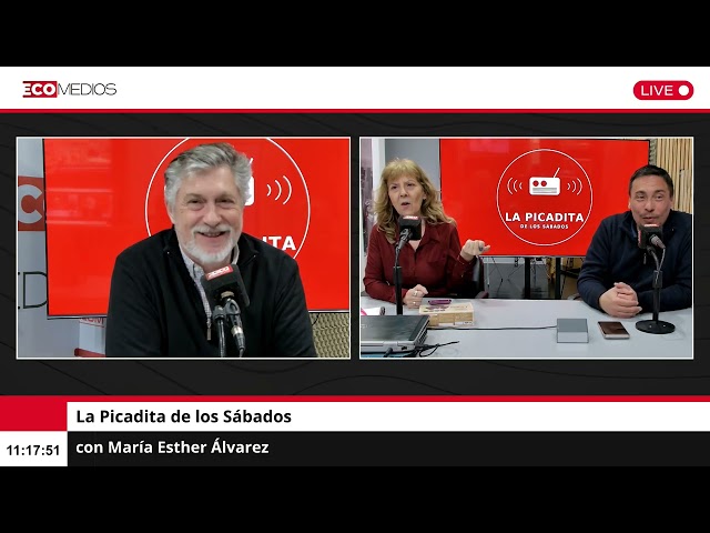 Damian González Farah, Andrea Martins y Eduardo Regondi en La Picadita de los Sábados