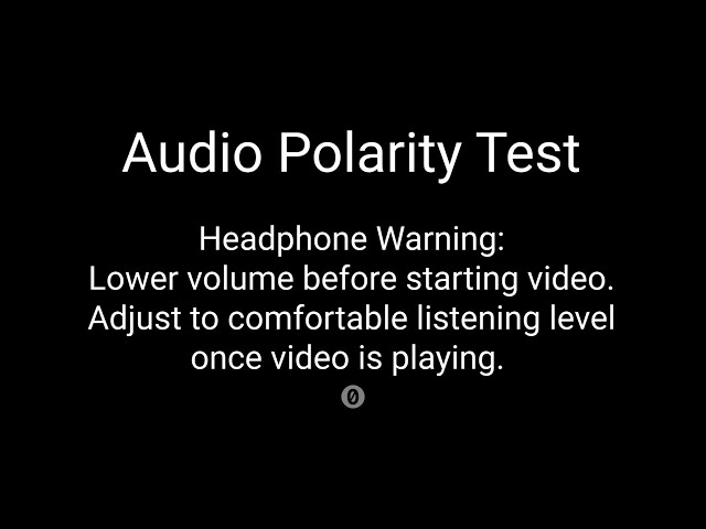Audio Polarity Test