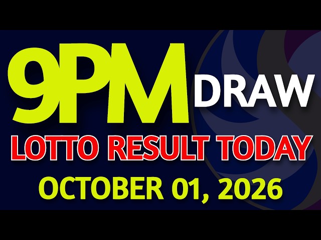 Lotto Result Today 9pm draw October 01, 2026 Thursday PCSO
