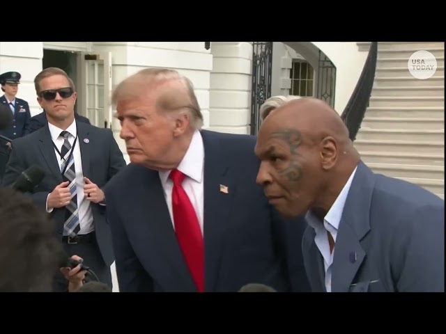Trump and Tyson leave White House for Syracuse rally, answer election & Russia diesel deal questions