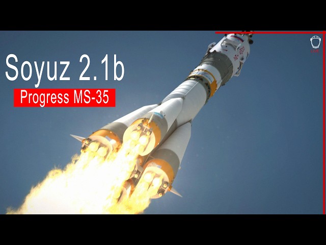 Roscosmos Launches Progress MS-35 ISS Cargo Resupply Launch from Kazakhstan