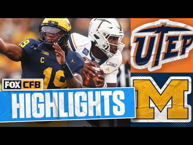 UTEP Miners vs No. 19 Michigan Wolverines Highlights 🏈 FOX College Football