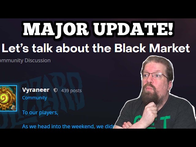 Blizzard gives an UPDATE on the Black Market! Tavern Brawl SHUT DOWN!?