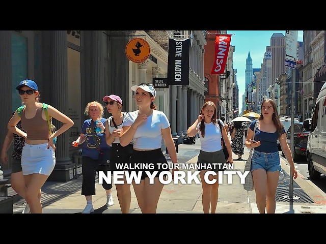 NEW YORK CITY WALKING TOUR MANHATTAN SoHo, Broadway, Upper West Side, Lafayette, Central Park, 4K