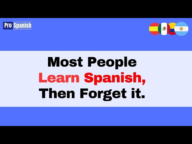 Learn Spanish: Repeat this Back Loop Until Conversationally Fluent