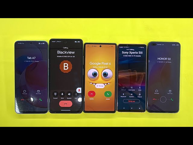 Incoming Call Google Pixel 6 + Honox 50 + Honor X8  | Outgoing Call Blackview 8 + Sony Xperia 5 