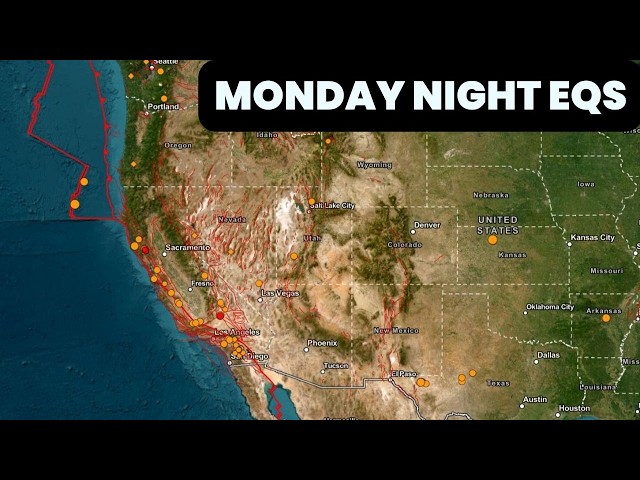 Cascadia Tremors up once again. Latest Earthquake activity Monday evening.