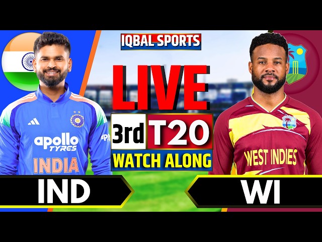 🔴LIVE: India vs West Indies T20 Match Live | Iqbal Sports Watch Along | IND vs WI 3rd T20 Live