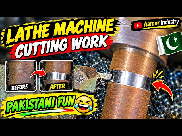 Lathe Machine par zabardast metal cutting aur turning work 😆🔥Pakistani workshop ka real machining