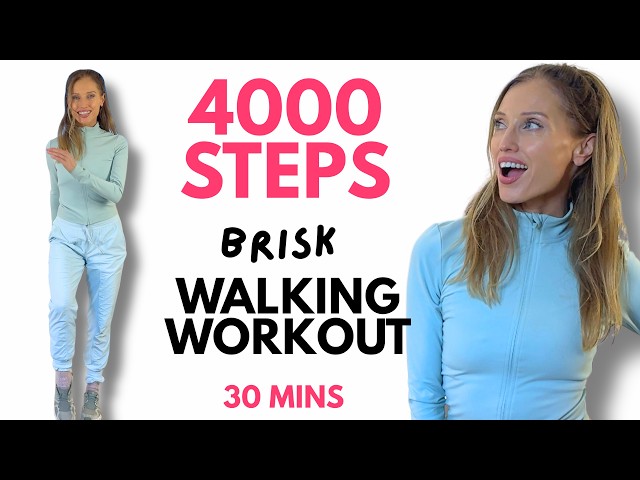 Walking Workout  -  30 Minute Walk at Home for Weight Loss - No Jumping - Knee Friendly