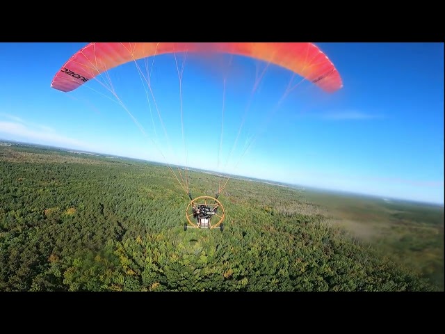 Abrams paramotor trike flight, 50th overall flight! First flight with a chase camera!