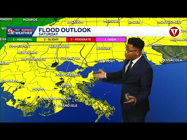 Watching for Flooding: Louisiana's weather forecast includes tropical downpours through the weekend