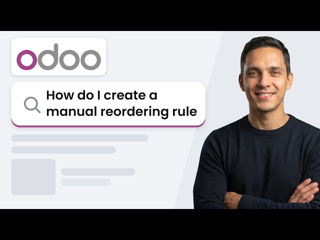 How to Create a Manual Reordering Rule in Odoo Inventory (New 2026 Method)