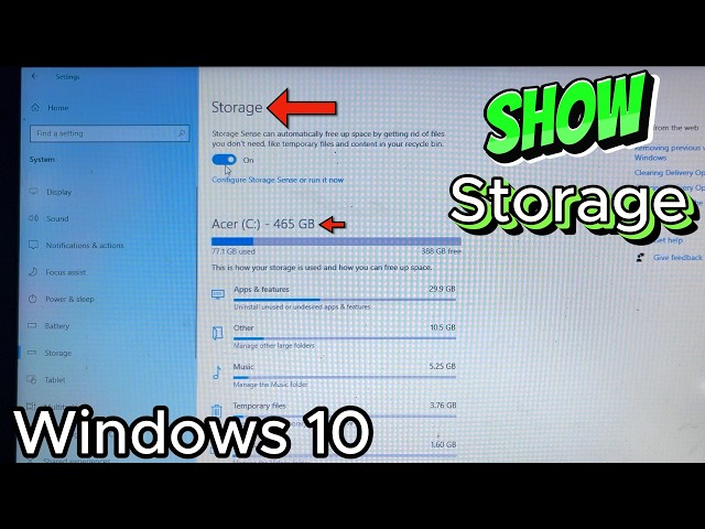 How to Show Storage in Windows 10 PC/Laptop