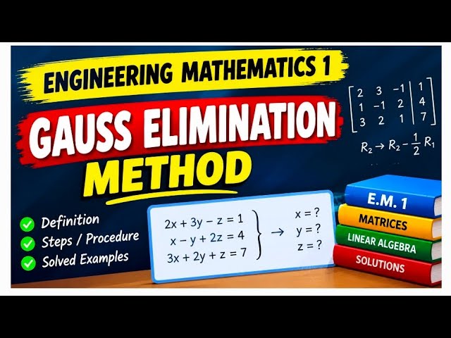 06 Gauss eliminition method || engineering mathematics 