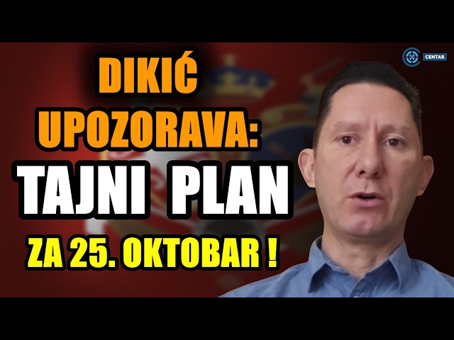 Izbori na žilet! Dr Aleksandar Dikić: Plan za 25.10., odmah po završetku izbora - svi na ulice da...
