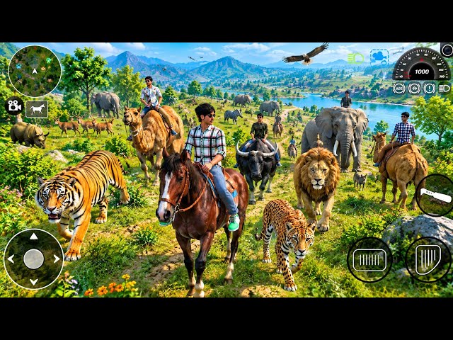 🐘🐎🦁 Animal Ride Gaming | Fun Animal Adventure Gameplay 🐯🐪