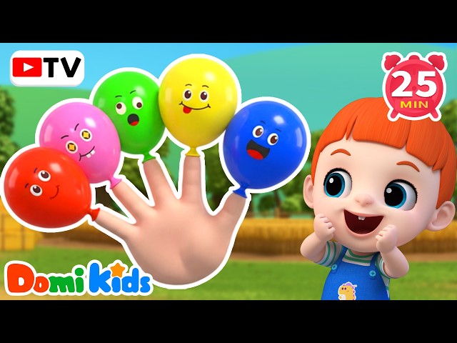 Balloons Finger Family Fun 🎈 | Playtime | Kids Songs | Domi Kids 4K