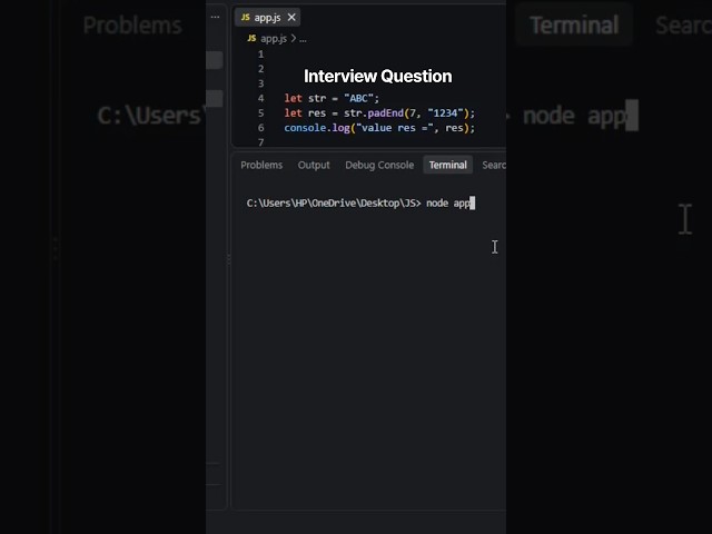 JavaScript padEnd() Method | String Padding with padEnd() | JavaScript Tutorial | Part-589