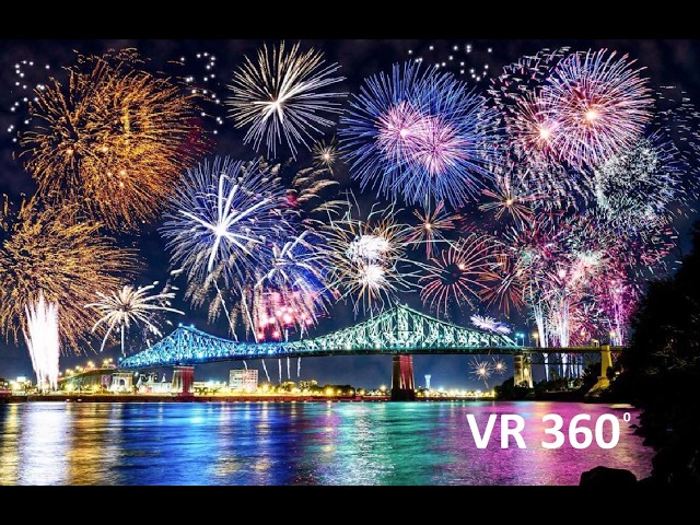 VR 360 degree - Canada - Fire Works Feux D'artifice Montreal 23-Juillet-2026