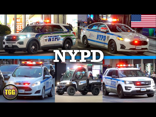 [New York] NYPD Police Cars With Lights & Siren! (Collection)