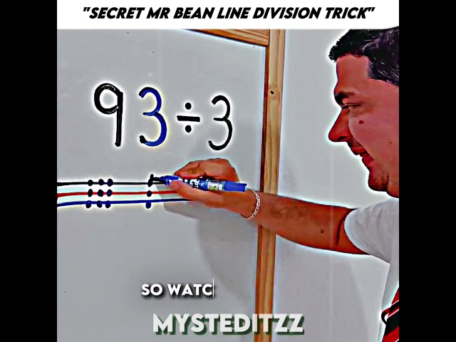 Easily DIVIDE using this SECRET Mr Bean line DIVISION TRICK 😲🥶🔥 #shorts