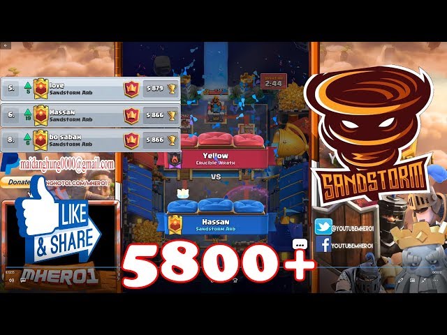 TOP PLAYER SANDSTORM 5800+ LADDER PUSH GAMEPLAY