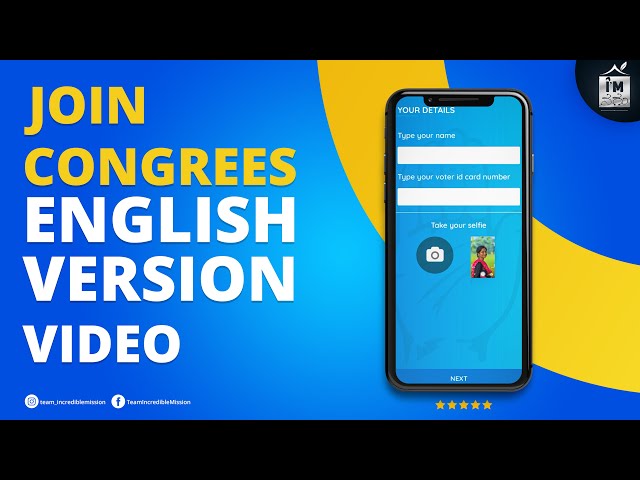 Join Congrees App Explain Video English Version | Congress Party Membership |