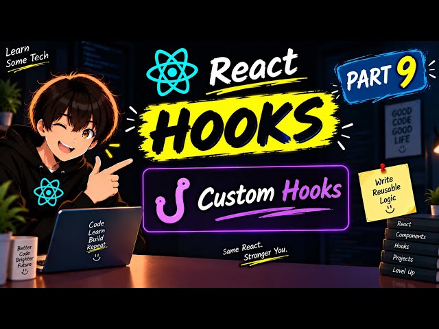 React Custom Hooks Explained ⚛️ | Reusable Logic for Beginners | React Hooks | Part 2.3