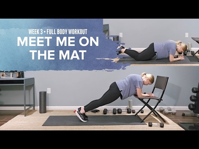 Full Body Dumbbell Workout at Home | Meet Me on the Mat (Week 3)
