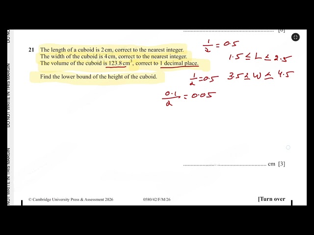 Cambridge IGCSE Math's Paper 4 Extended, Past Paper question. #igcsemaths #shorts