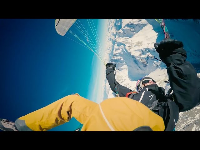Acrobatic Paragliding Above Mt. Blanc - Europe's Highest Mountain