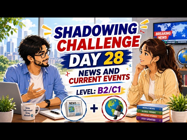 🎙️ Shadowing Challenge – Day 28 | News & Current Events (Level B2–C1)