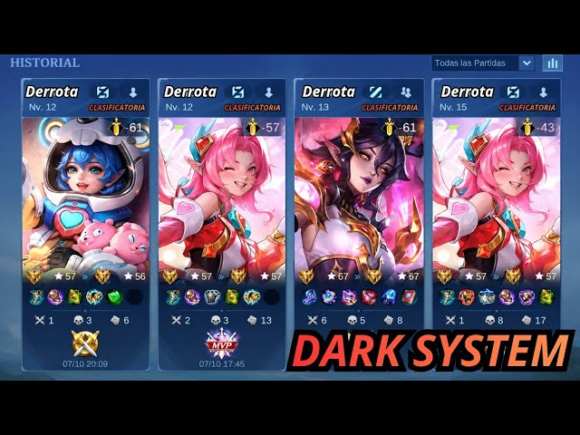 ¡TODAS LAS PARTIDAS EN DERROTA SI TE PASA ESTO ESTAS EN EL DARK SYSTEM! | MLBB 
