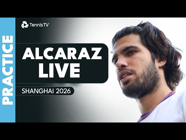 Carlos Alcaraz Practices Before Playing Bergs In Shanghai!