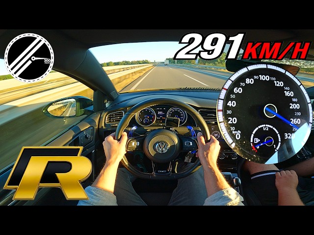 VW Golf 7 R | 390 PS | *291 km/h* Top Speed German Autobahn No Speed Limit POV