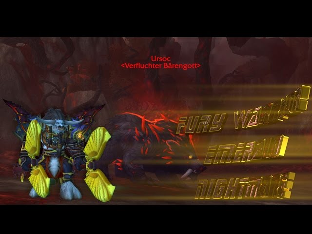 WoW Legion Beta Raid "Ursoc" LFR Wing 2 "Emerald Nightmare" Fury Warrior LvL 110 Melee PoV (UHD)