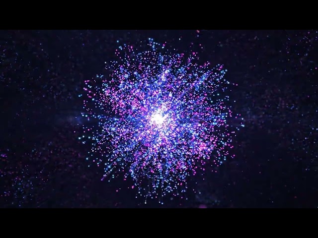 Neon Particle Explosion ✨ Pink & Blue Energy Burst | LED VJ Loop