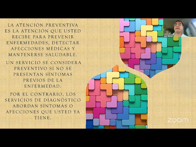 Medicare's Coverage of Preventive Health (presented in Spanish)