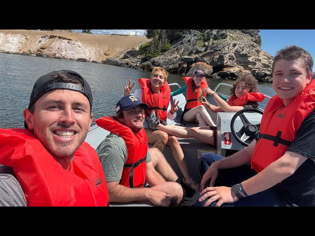 Boating on Yellowstone lake & competing in the talent show!